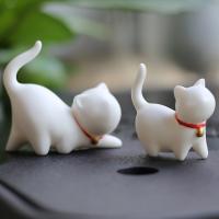 Whiteware Decoración para mascotas de té, hecho a mano,  trozo