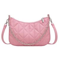 PU Leather Easy Matching Crossbody Bag with chain geometric PC