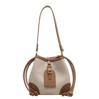 PU Leather Easy Matching & Bucket Bag Shoulder Bag attached with hanging strap Lichee Grain PC