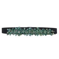 Crystal Glass & Nylon & Polyester Easy Matching Fashion Belt flexible floral PC