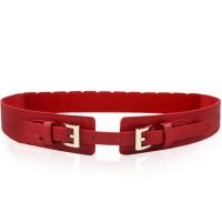 PU Leather & Zinc Alloy & Nylon & Polyester Concise & Easy Matching Fashion Belt flexible gold color plated Solid PC