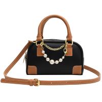 PU Leather Easy Matching Handbag contrast color & attached with hanging strap PC