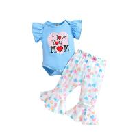 Poliéster Ropa de bebé, Pantalones & parte superior, impreso, carta, más colores para elegir,  Conjunto