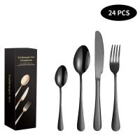 410 Stainless Steel Antirust Cutlery Set twenty four piece polished Set
