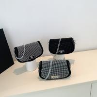 PU Leather Crossbody Bag with chain & with rhinestone PC