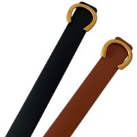PU Leather & Zinc Alloy Concise & Easy Matching Fashion Belt flexible gold color plated Solid PC