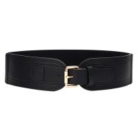 PU Leather & Zinc Alloy Concise & Easy Matching Fashion Belt flexible gold color plated Solid PC