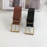 PU Leather & Zinc Alloy Concise & Easy Matching Fashion Belt flexible length gold color plated Solid PC