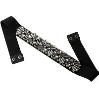Crystal Glass & Nylon & Polyester Concise & Easy Matching Fashion Belt flexible & with rhinestone PC