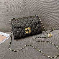 PU Leather Box Bag Crossbody Bag with chain & soft surface Argyle PC