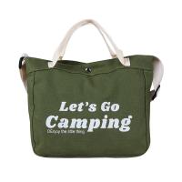 Canvas Handbag large capacity & attached with hanging strap letter PC