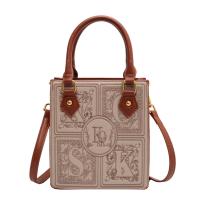 PU Leather Printed & Easy Matching Handbag attached with hanging strap letter PC