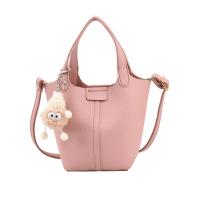 PU Leather Easy Matching Handbag soft surface & attached with hanging strap Lichee Grain PC