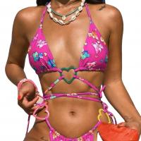 Polyester Bikini Imprimé Dessin animé plus de couleurs pour le choix Ensemble