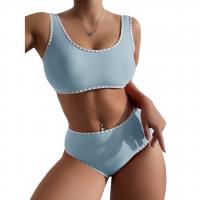 Polyamide & Polyester Tankinis Set & two piece & padded plain dyed Solid Set