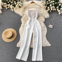 Polyester Long Jumpsuit slimming white PC