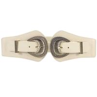 PU Leather & Zinc Alloy & Nylon Easy Matching Fashion Belt flexible gold color plated Solid PC