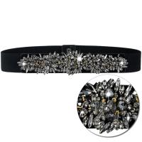 Diamante de imitación & Nylon & Poliéster Cinturón de moda, floral, más colores para elegir,  trozo