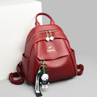 PU Leather Backpack large capacity & soft surface PC