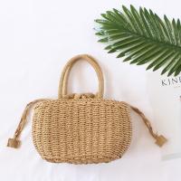 Straw Pillow Shaped Woven Tote PC