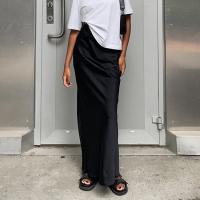 Spandex & Polyester Slim Package Hip Skirt Solid black PC