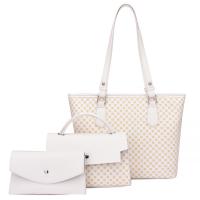PU Leather Bag Suit large capacity & soft surface & attached with hanging strap & three piece Set