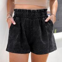 Cotton Shorts & loose patchwork Solid black PC