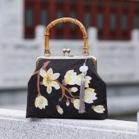 Real Silk Shell Shape Handbag embroidered floral PC