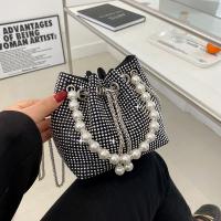 PU Leather Handbag with chain & with rhinestone PC