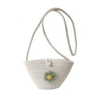 Cotton Cord Easy Matching & Weave Crossbody Bag floral white PC