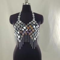Acrylic Tassels Body Chain hollow patchwork silver : PC