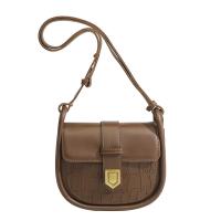 PU Leather hard-surface & easy cleaning Crossbody Bag durable & hardwearing Solid brown PC