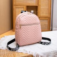 PU Leather Anti-deformation & Easy Matching Backpack durable & hardwearing striped PC