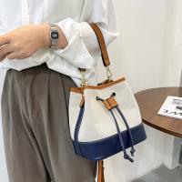 PU Leather Easy Matching & Bucket Bag Crossbody Bag durable Solid deep blue PC