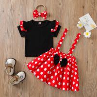 Cotton Girl Clothes Set Cute & three piece & breathable printed Set