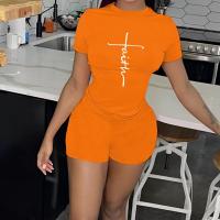 Polyester Vrouwen Casual Set Korte & T-shirts met korte mouwen Afgedrukt Anderen meer kleuren naar keuze Instellen
