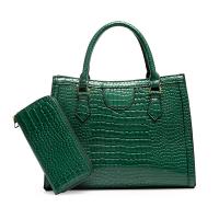 PU Leather With Coin Purse Handbag large capacity & soft surface crocodile grain PC