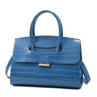 PU Leather Handbag large capacity & soft surface & attached with hanging strap Stone Grain PC