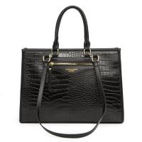 PU Leather Easy Matching & Vintage Handbag large capacity & soft surface crocodile grain PC