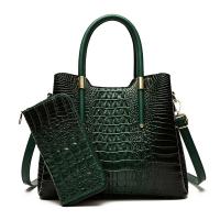 PU Leather With Coin Purse & Easy Matching Handbag large capacity & soft surface & attached with hanging strap crocodile grain PC