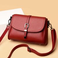 PU Leather Box Bag Shoulder Bag attached with hanging strap Lichee Grain PC