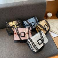 PU Leather Box Bag Shoulder Bag with chain & soft surface snakeskin pattern PC