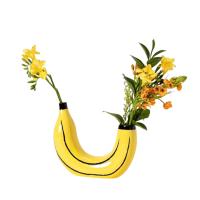 Synthetic Resin Creative Vase for home decoration & durable Solid yellow PC