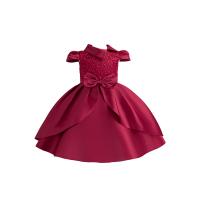 Polyester Meisje Eendelige jurk bowknot patroon meer kleuren naar keuze stuk