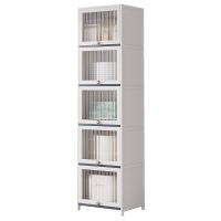 Medium Density Fiberboard & Moso Bamboo & Acrylic Kitchen Storage Cabinet for storage white PC