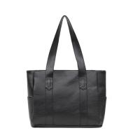 PU Leather Tote Bag Shoulder Bag large capacity & soft surface Solid PC