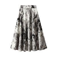 Polyester Slim & High Waist Skirt slimming printed : PC