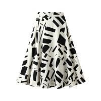 Polyester Slim & High Waist Skirt slimming Polyester printed : PC