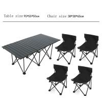 Alliage d’aluminium & Oxford Ensemble de meubles pliants extérieurs Chaise & Table zincification Solide plus de couleurs pour le choix Ensemble