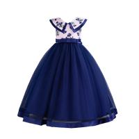 Polyester Soft & Ball Gown Girl One-piece Dress Cute printed floral PC